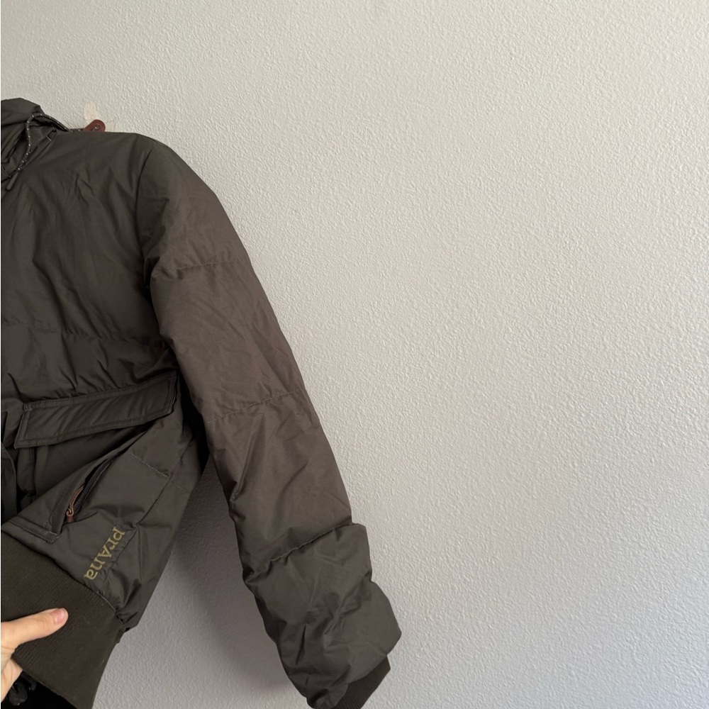 Prana kromata bomber jacket in black olive Women’s Sz M down hooded coat NWT - Picture 6 of 8